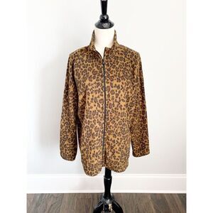 Ralph Lauren Active Leopard‎ Fleece Jacket Womens 1X